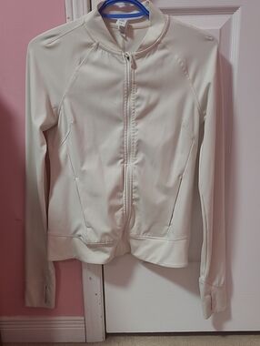 Yogalicious Cream Zip-Front Jacket